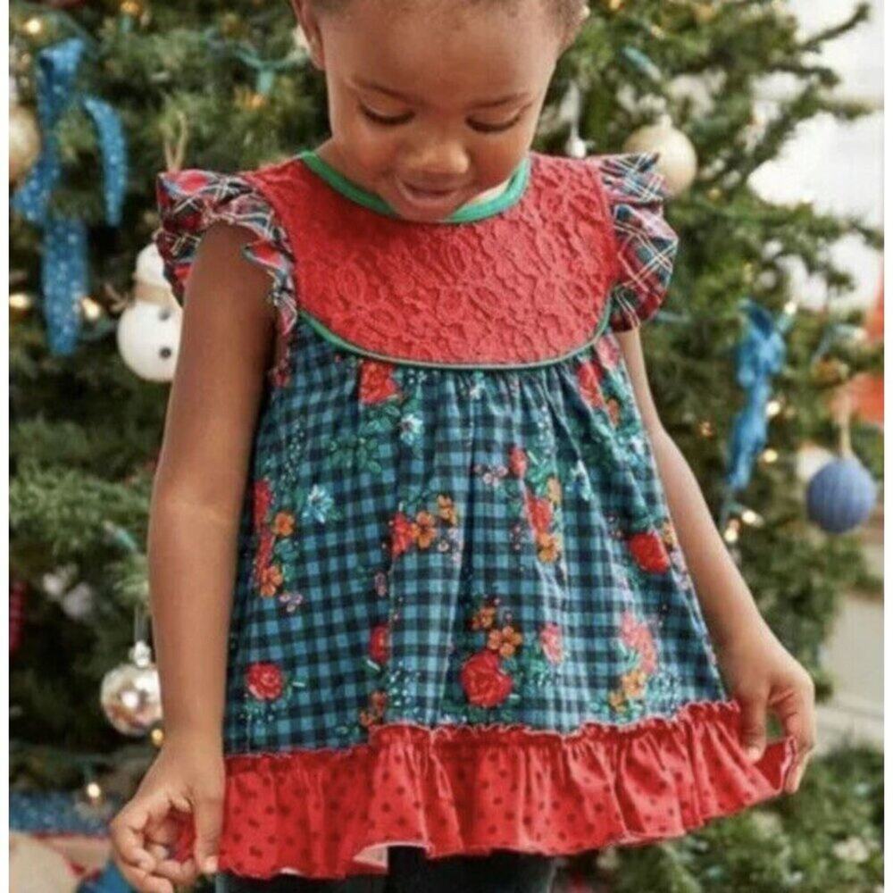 Matilda Jane BOUGHS OF HOLLY TUNIC Top Girls Size 2 New without Tags Never worn